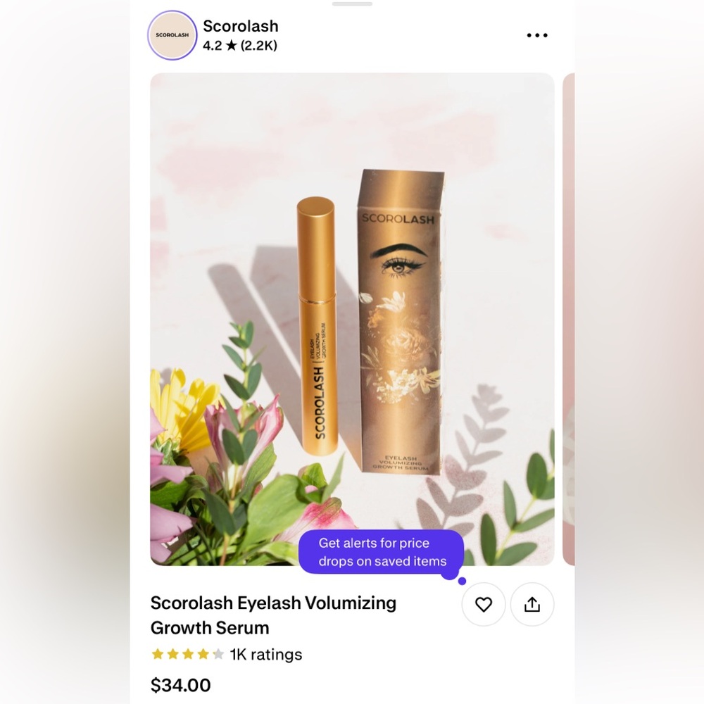 Scorolash Eyelash Volumizing Growth Serum